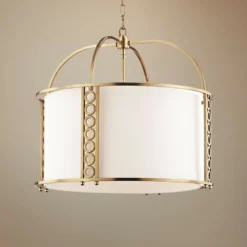Hudson Valley Infinity 24" Wide Aged Brass Pendant Light