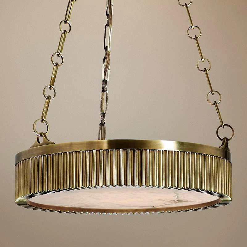 Hudson Valley Lynden 16" Wide Aged Brass Pendant Light 3 Hudson Valley Lynden 16" Wide Aged Brass Pendant Light