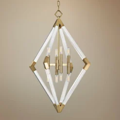Hudson Valley Lyons 23 1/2" Wide Aged Brass Pendant Light