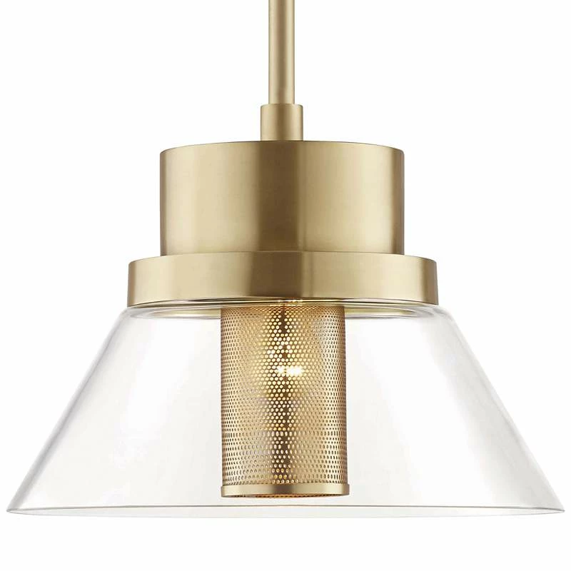 Hudson Valley Paoli 15 3/4" Wide Aged Brass Pendant Light 5 Hudson Valley Paoli 15 3/4" Wide Aged Brass Pendant Light - Image 3
