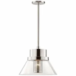 Hudson Valley Paoli 15 3/4" Wide Nickel And Glass Modern Pendant Light