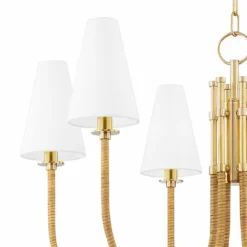 Hudson Valley Ripley 31 3/4"W Aged Brass 6-Light Chandelier -Outlet The Radiantix Store hudson valley ripley 31 and three quarter inchw aged brass 6 light chandelier 679r1views1