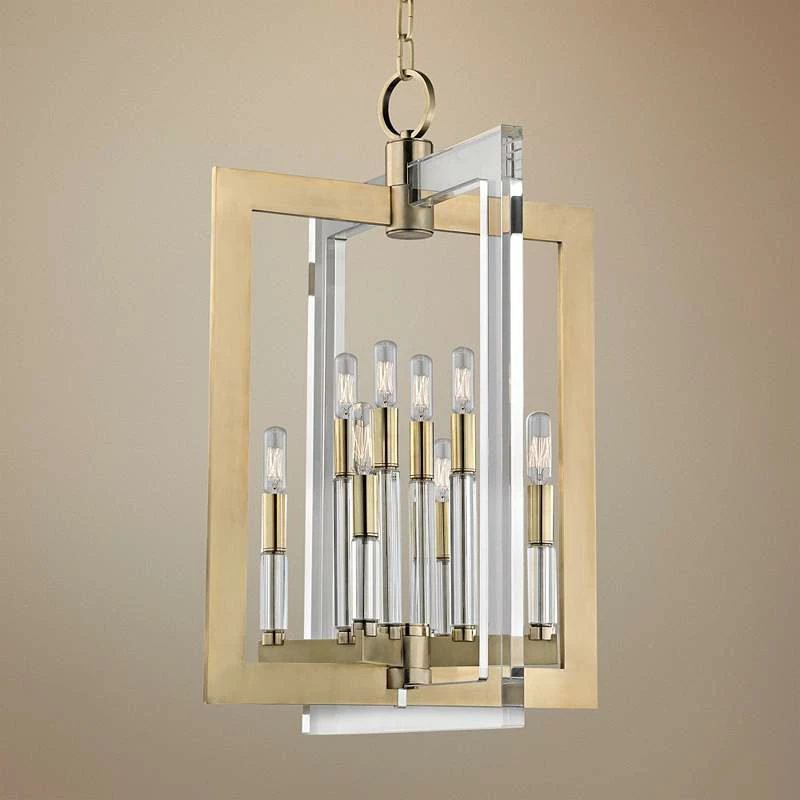 Hudson Valley Wellington 17 1/2"W Aged Brass Pendant Light 3 Hudson Valley Wellington 17 1/2"W Aged Brass Pendant Light