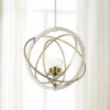 Ibis 22 1/2" Wide Polished Nickel And Brass 3-Light Pendant -Outlet The Radiantix Store ibis 22 and one half inch wide polished nickel and brass 3 light pendant 64h41cropped