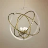 Ibis 30" Wide Polished Nickel And Brass 4-Light Pendant -Outlet The Radiantix Store ibis 30 inch wide polished nickel and brass 4 light pendant 64h44cropped
