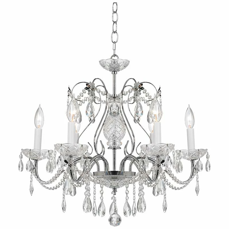 Impact 24" Wide Silver Regal Crystal Chandelier 5 Impact 24" Wide Silver Regal Crystal Chandelier - Image 3