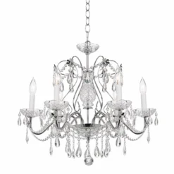 Impact 24" Wide Silver Regal Crystal Chandelier 12 Impact 24" Wide Silver Regal Crystal Chandelier -Outlet The Radiantix Store impact 24 inch wide silver regal crystal chandelier p2373views1