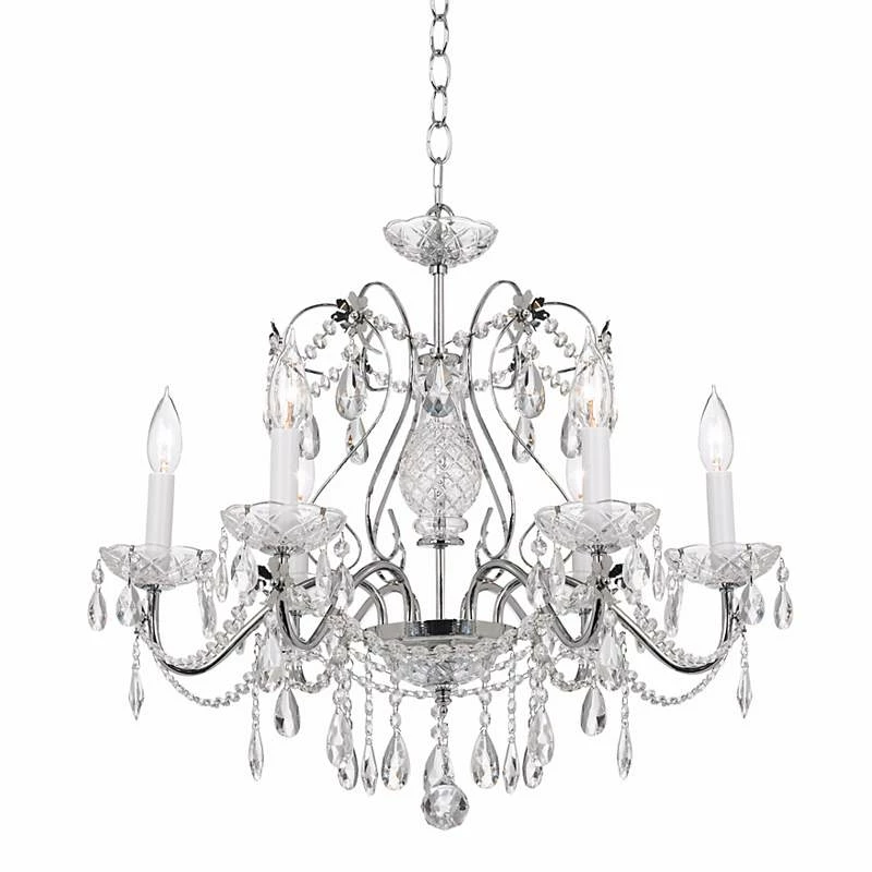 Impact 24" Wide Silver Regal Crystal Chandelier 6 Impact 24" Wide Silver Regal Crystal Chandelier - Image 4