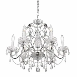 Impact 24" Wide Silver Regal Crystal Chandelier 14 Impact 24" Wide Silver Regal Crystal Chandelier -Outlet The Radiantix Store impact 24 inch wide silver regal crystal chandelier p2373views3