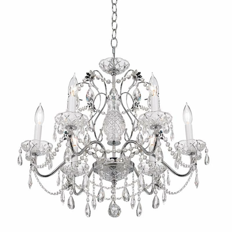 Impact 24" Wide Silver Regal Crystal Chandelier 8 Impact 24" Wide Silver Regal Crystal Chandelier - Image 6