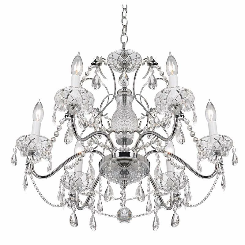 Impact 24" Wide Silver Regal Crystal Chandelier 9 Impact 24" Wide Silver Regal Crystal Chandelier - Image 7