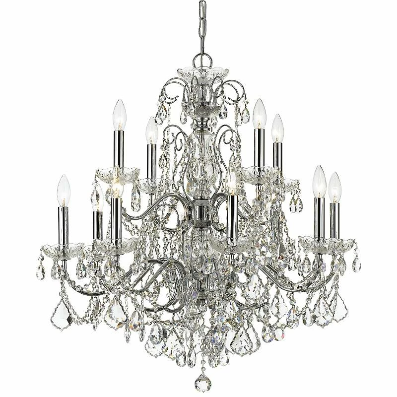 Imperial 29 1/2" Wide Polished Chrome 12-Light Chandelier 4 Imperial 29 1/2" Wide Polished Chrome 12-Light Chandelier - Image 2