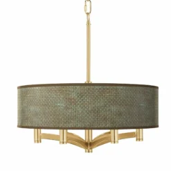 Interweave Patina Ava 6-Light Gold Pendant Chandelier