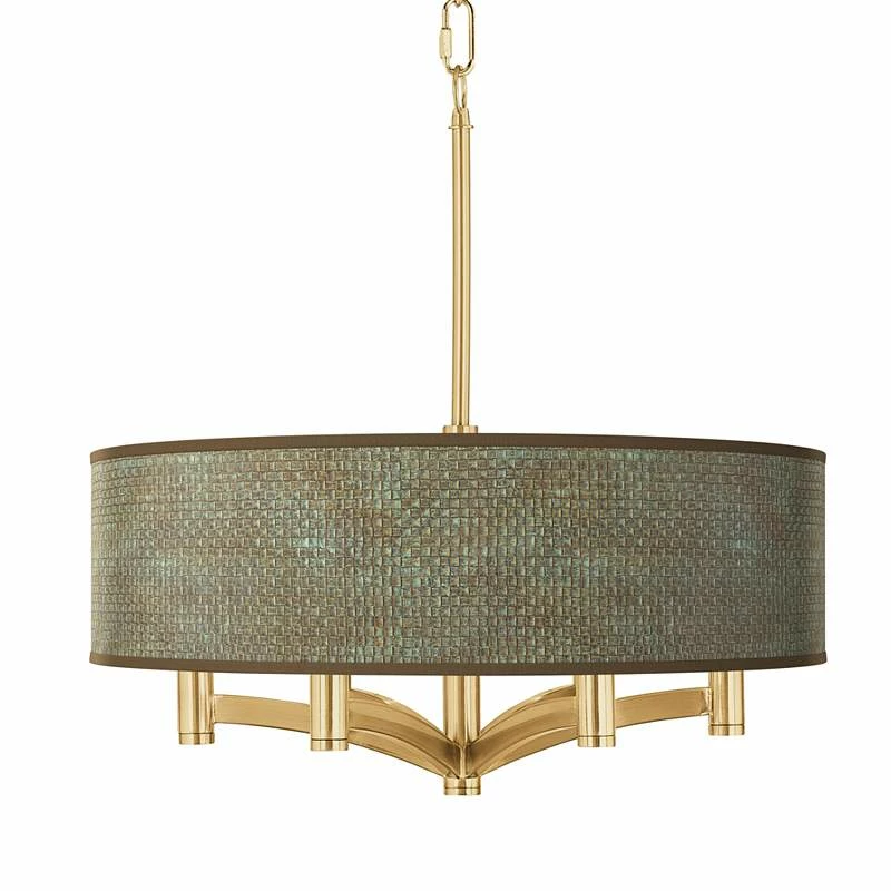 Interweave Patina Ava 6-Light Gold Pendant Chandelier 3 Interweave Patina Ava 6-Light Gold Pendant Chandelier