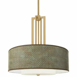 Interweave Patina Carey 24" Gold 4-Light Chandelier
