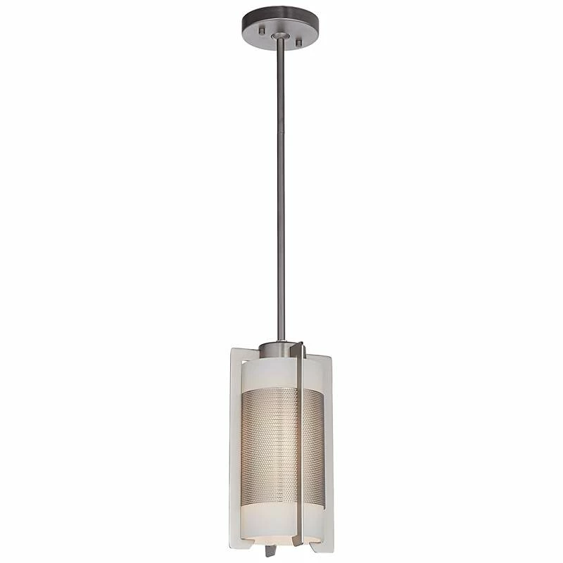 Iron Brushed Steel Bracket Mini Pendant Light 4 Iron Brushed Steel Bracket Mini Pendant Light - Image 2