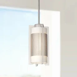 Iron Brushed Steel Bracket Mini Pendant Light