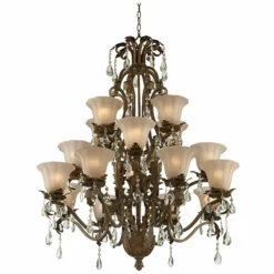 Iron Leaf 39" Wide Roman Bronze And Crystal Chandelier 10 Iron Leaf 39" Wide Roman Bronze And Crystal Chandelier -Outlet The Radiantix Store iron leaf 39 inch wide roman bronze and crystal chandelier 7g197views2