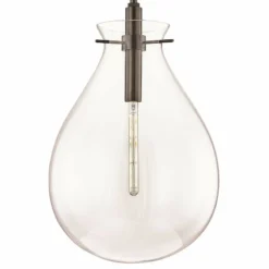Ivy 18" Wide Old Bronze LED Pendant Light With Clear Glass -Outlet The Radiantix Store ivy 18 inch wide old bronze led pendant light with clear glass 66j16views2