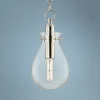 Ivy 7 1/2"W Polished Nickel LED Mini Pendant W/ Clear Glass -Outlet The Radiantix Store ivy 7 and one half inchw polished nickel led mini pendant w clear glass 66j09cropped