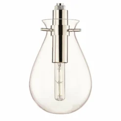 Ivy 7 1/2"W Polished Nickel LED Mini Pendant W/ Clear Glass -Outlet The Radiantix Store ivy 7 and one half inchw polished nickel led mini pendant w clear glass 66j09views2
