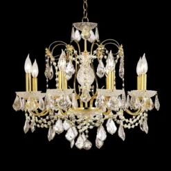 James R. Moder Belle Wave Gold 24" Wide Traditional Crystal Chandelier
