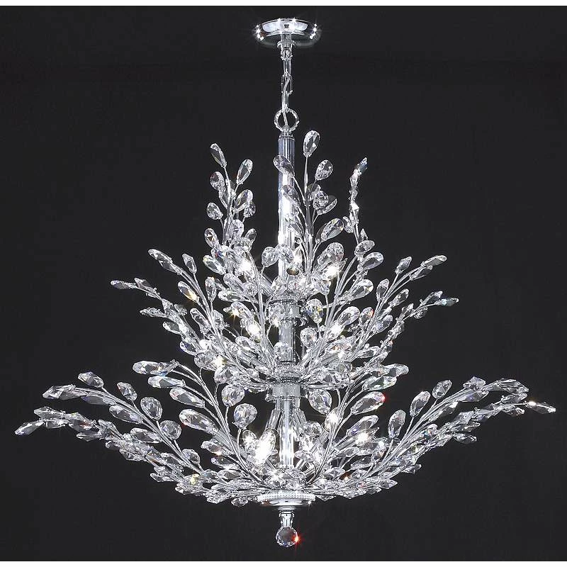 James R. Moder Florale Collection Silver 38" Wide Chandelier 4 James R. Moder Florale Collection Silver 38" Wide Chandelier - Image 2