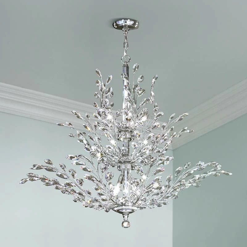 James R. Moder Florale Collection Silver 38" Wide Chandelier 3 James R. Moder Florale Collection Silver 38" Wide Chandelier