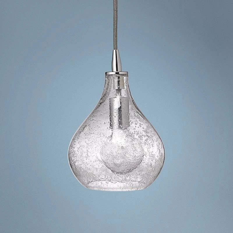 Jamie Young 7"W Clear Glass Small Curved Pendant Light 3 Jamie Young 7"W Clear Glass Small Curved Pendant Light