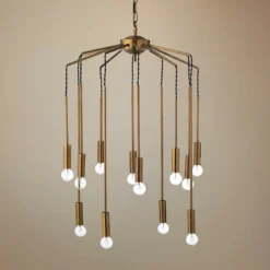 Jamie Young Cascade 26" Wide Antique Brass 12-Light Modern Pendant