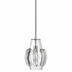 Jamie Young Talon 9" Wide Clear Art Glass Mini Pendant