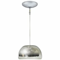 Jesco Envisage VI 6" Wide Chrome Bowl Glass Mini Pendant