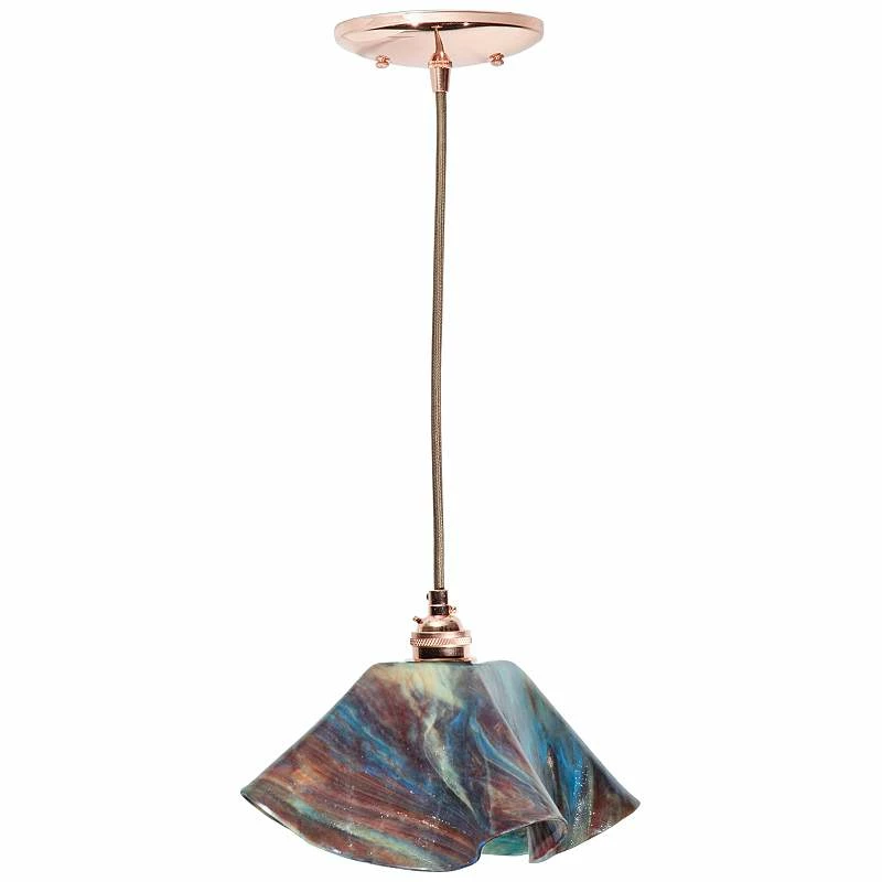 Jezebel Lily 8 1/2 Wide Copper Daylily Mini Pendant 3 Jezebel Lily 8 1/2 Wide Copper Daylily Mini Pendant