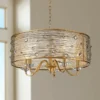 Golden Lighting Joia 26" Wide Peruvian Gold 5-Light Drum Chandelier -Outlet The Radiantix Store joia 26 inch wide peruvian gold 5 light drum chandelier 60d73cropped