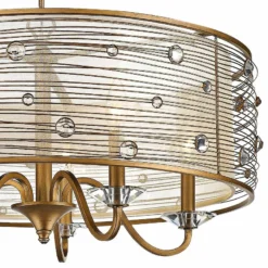 Golden Lighting Joia 26" Wide Peruvian Gold 5-Light Drum Chandelier -Outlet The Radiantix Store joia 26 inch wide peruvian gold 5 light drum chandelier 60d73views1