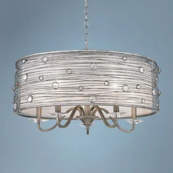 Golden Lighting Joia Collection 25 1/4" Wide Peruvian Silver Pendant