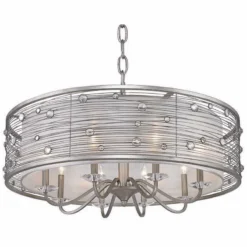 Golden Lighting Joia Collection 28 1/2" Wide Peruvian Silver Pendant 13 Golden Lighting Joia Collection 28 1/2" Wide Peruvian Silver Pendant -Outlet The Radiantix Store joia collection 28 and one half inch wide peruvian silver pendant 4w502views4