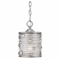 Golden Lighting Joia Collection 7" Wide Peruvian Silver Mini Pendant -Outlet The Radiantix Store joia collection 7 inch wide peruvian silver mini pendant 4w505views1