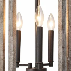 Jolla 12 3/4"W Distressed Weathered Wood 3-Light Chandelier -Outlet The Radiantix Store jolla 12 and three quarter inchw distressed weathered wood 3 light chandelier 646p5views2