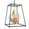 Jonas 15" Wide Gold Black Metal 3-Light Lantern Chandelier -Outlet The Radiantix Store jonas 15 inch wide gold black metal 3 light lantern chandelier 505e5