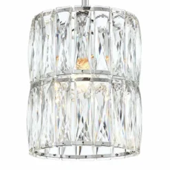 Juliette 7 3/4" Wide Chrome And K9 Crystal Mini Pendant -Outlet The Radiantix Store juliette 7 and three quarter inch wide chrome and k9 crystal mini pendant 53x06views1