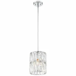 Juliette 7 3/4" Wide Chrome And K9 Crystal Mini Pendant -Outlet The Radiantix Store juliette 7 and three quarter inch wide chrome and k9 crystal mini pendant 53x06views3