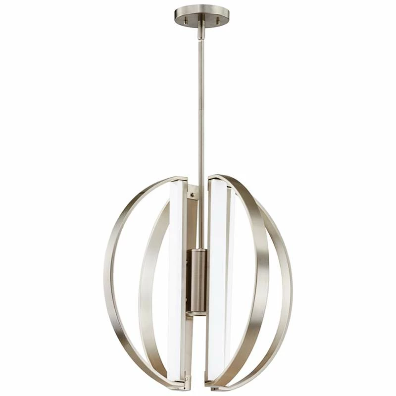 Justice Design Liv 18" Wide Brushed Nickel LED Chandelier 4 Justice Design Liv 18" Wide Brushed Nickel LED Chandelier - Image 2
