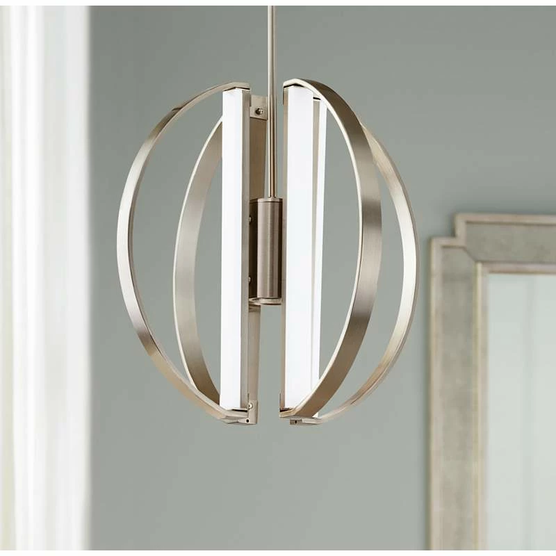 Justice Design Liv 18" Wide Brushed Nickel LED Chandelier 3 Justice Design Liv 18" Wide Brushed Nickel LED Chandelier