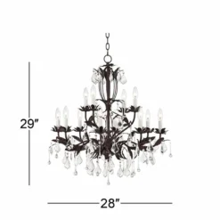 Kathy Ireland Venezia 12-Light 28" Wide Bronze Chandelier -Outlet The Radiantix Store kathy ireland venezia 12 light 28 inch wide bronze chandelier x4971views3
