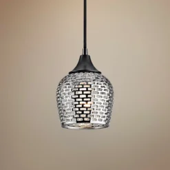 Kichler Annata 6 1/4" Wide Silver Ceramic Mini Pendant