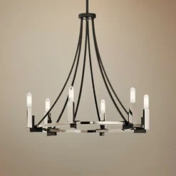 Kichler Bensimone 24"W Black And Nickel 6-Light Chandelier