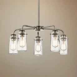 Kichler Braelyn 25" Wide Classic Pewter 5-Light Chandelier