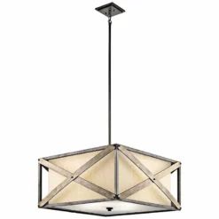 Kichler Cahoon 25 3/4"W Iron Convertible 4-Light Pendant -Outlet The Radiantix Store kichler cahoon 25 and three quarter inchw iron convertible 4 light pendant 1k273views1