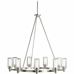 Kichler Circolo Collection 36" Wide Nicklel Finish Ring Chandelier -Outlet The Radiantix Store kichler circolo collection 36 inch wide nicklel finish ring chandelier 18458
